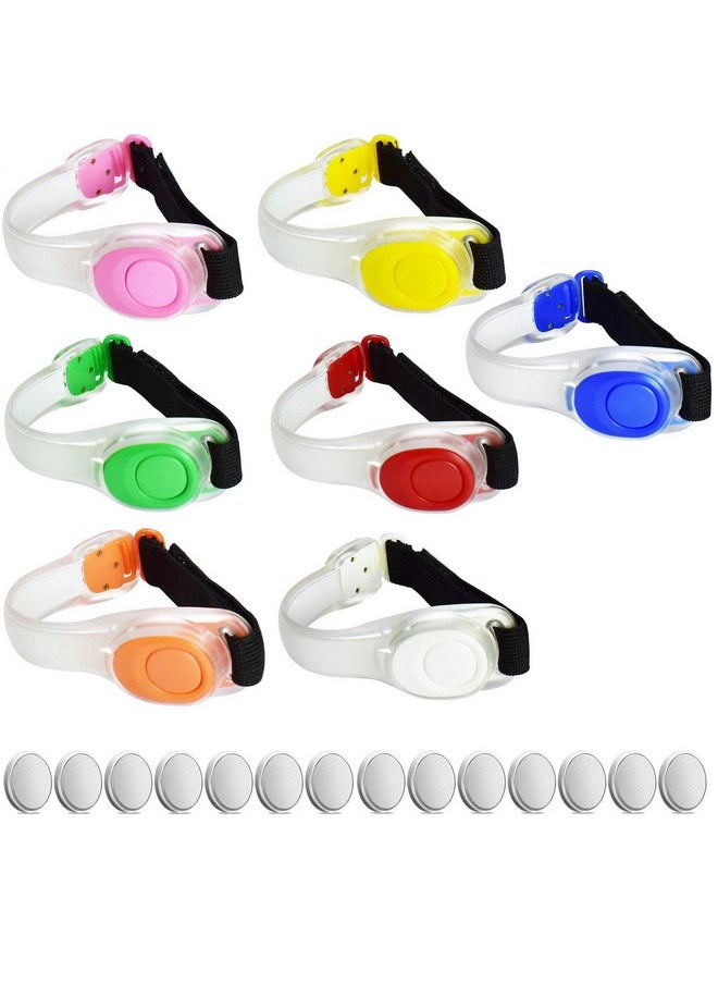 AMNQUERXUS Premium Led Light Up Armband Reflective Adjustable Wearable Silicone Running Belt Strap / Waterproof Glow In The Dark For Running Jogging Walking Cycling Concert Camping Outdoor Sports (Colorful)  - Image 1