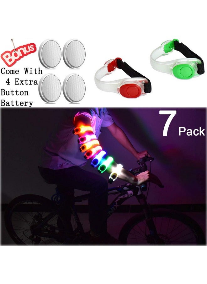 AMNQUERXUS Premium Led Light Up Armband Reflective Adjustable Wearable Silicone Running Belt Strap / Waterproof Glow In The Dark For Running Jogging Walking Cycling Concert Camping Outdoor Sports (Colorful)  - Image 3