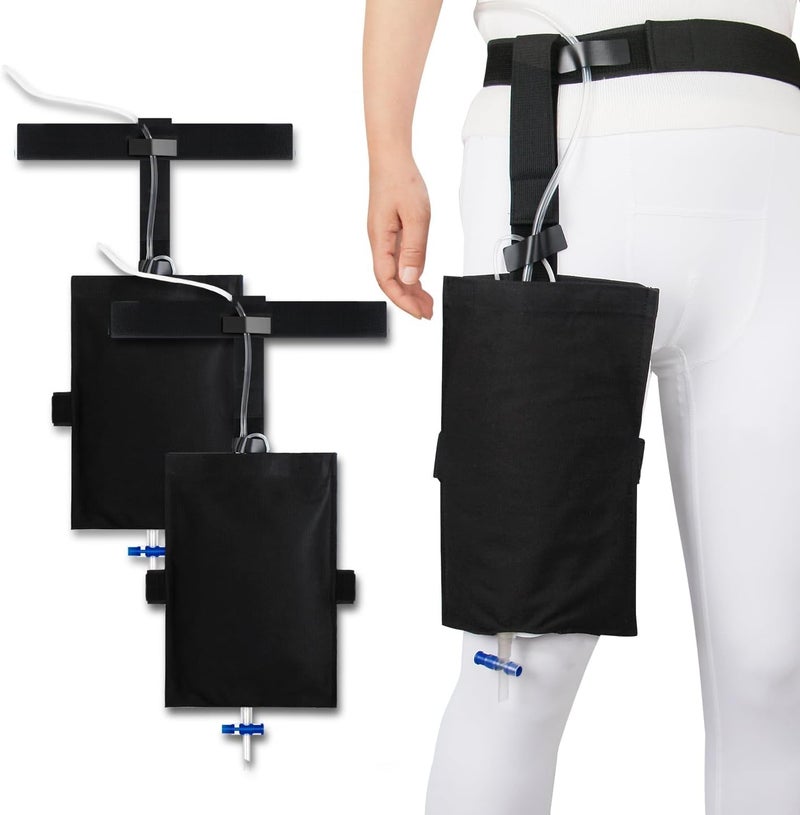 Bukela Catheter Bag Holder & Stabilization Device - 2000ml Urinary Drainage Bag Cover with Secure Waist Belt for Men & Women - Discreet, Non-Slip, Washable & Reusable (2PCS) - Image 1