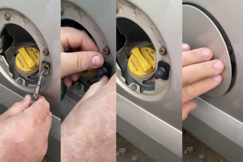 Autoacc قفل فتح باب خزان الوقود Autoacc، بديل لمكبس باب خزان الغاز متوافق مع تاهو ترافيرس مالibu HHR أفالانش سوبربان 1500 2500 CTS DTS SRX STS إسكاليد أكاديا يوكون XL أورا إنكلايف لوسيرن - Image 4