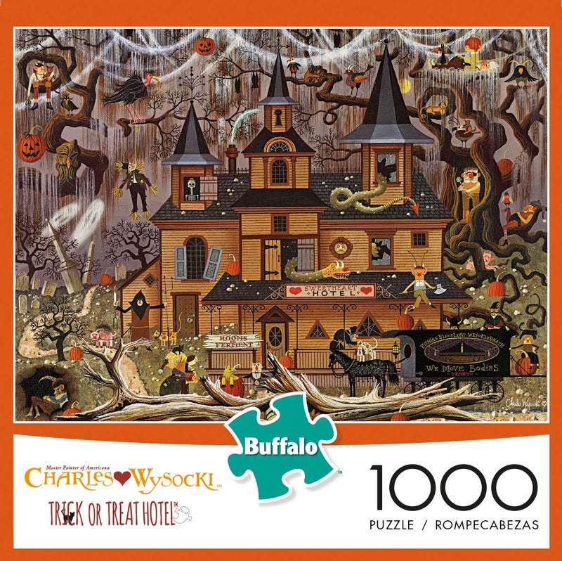 Buffalo Games - Charles Wysocki - Trick or Treat Hotel - 1000 Piece Jigsaw Puzzle - Image 2