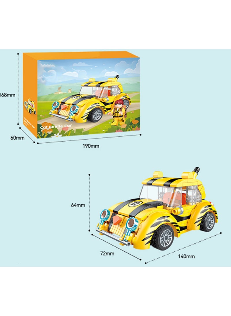 مجموعة من زينة بناء نماذج من سلسلة Cat Beetle وStation Wagon، ألعاب تعليمية للأطفال - Image 2