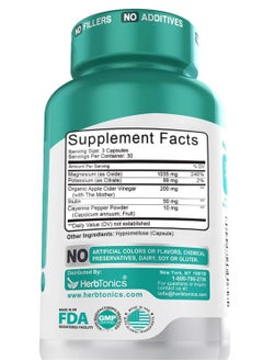 Herbtonics Oxy-Digest Colon Cleanse and Detox Digestive System formula with Apple cider 90 Vegan Pills for Women and Men  - Image 2