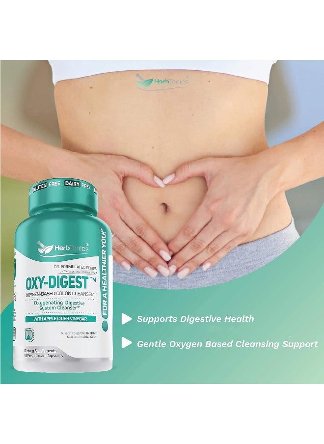 Herbtonics Oxy-Digest Colon Cleanse and Detox Digestive System Formula with Apple Cider Vinegar