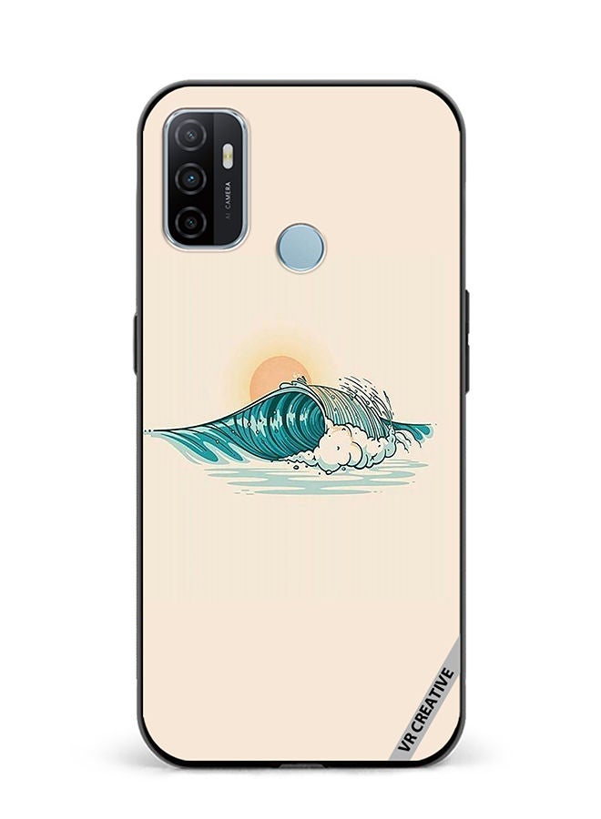 VR CREATIVE Protective Case Cover For Oppo A53 Waves Design Multicolour - Image 1