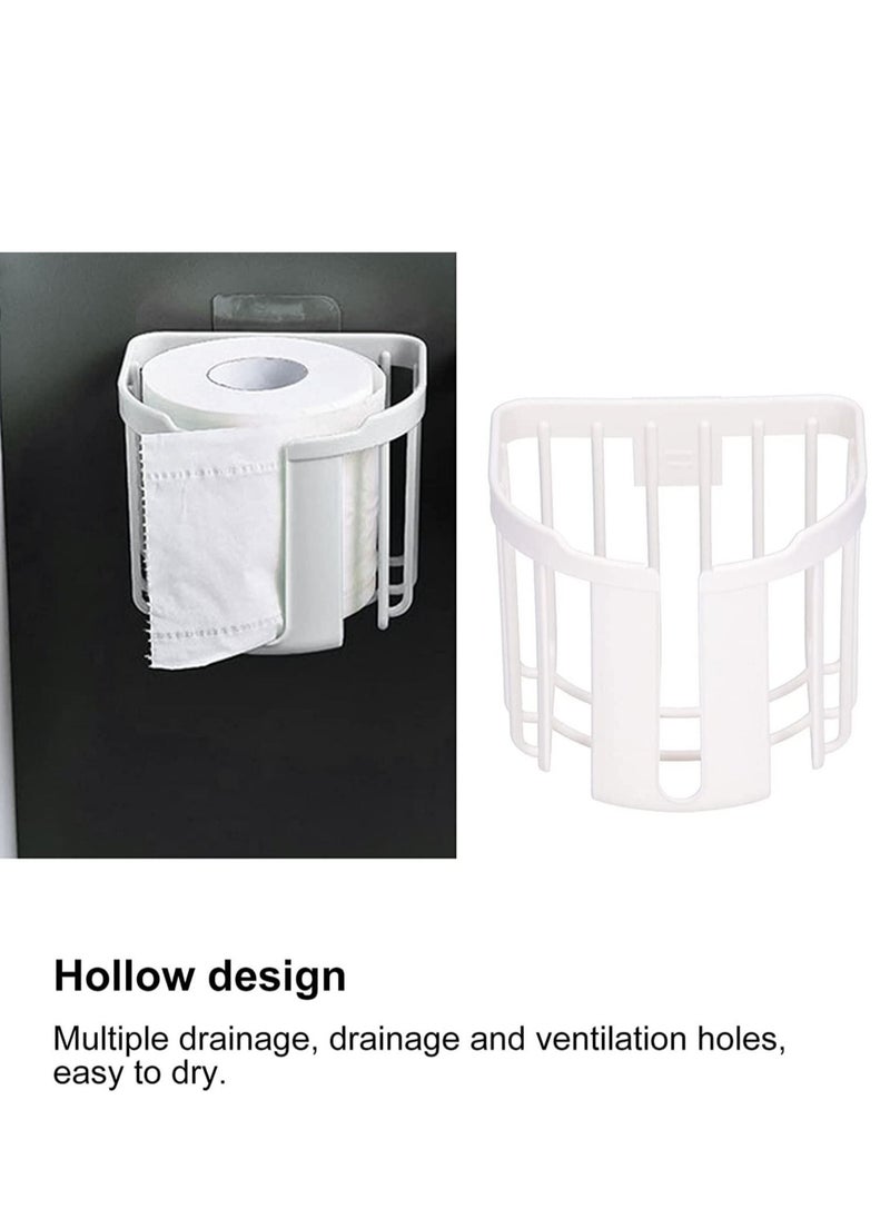 Generic Punch-Free Toilet Paper Shelf Bathroom Kitchen Tissue Box Wall-Mounted Sticky Paper Storage Box Toilet Paper Holder Roll Paper  - Image 3