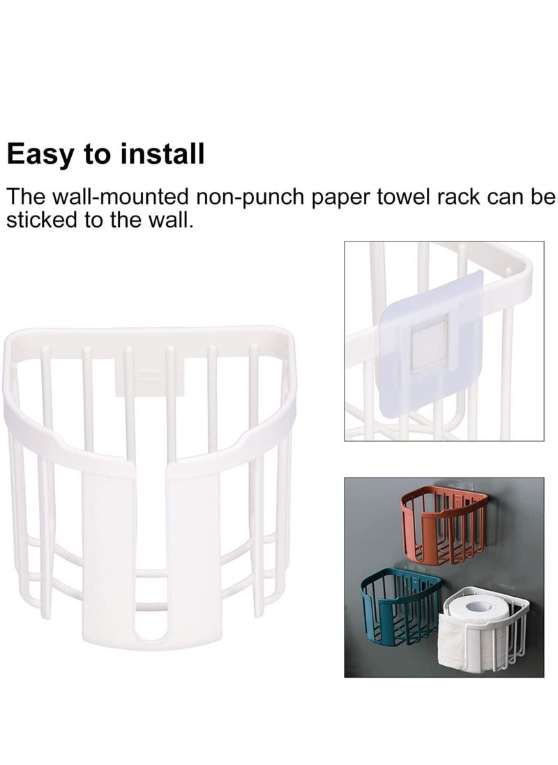 Generic Punch-Free Toilet Paper Shelf Bathroom Kitchen Tissue Box Wall-Mounted Sticky Paper Storage Box Toilet Paper Holder Roll Paper  - Image 4