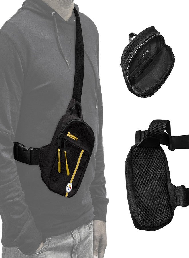 SOAR NFL Crossbody Tech Bag - Small Sling Bag for Unisex - Adjustable Strap - Travel Crossbody Backpack for Walking - Officially Licensed NFL, Mini Sling Bag - Image 2