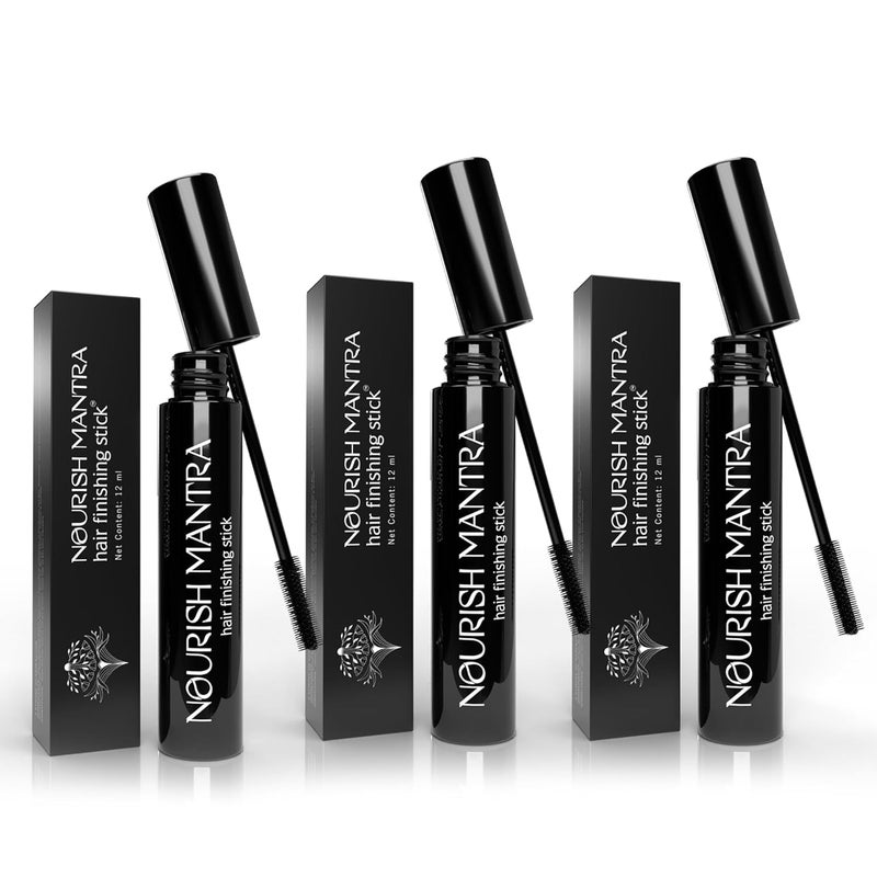 Nourish Mantra Hair Finishing Stick Gel Your GoTo Hair Fixer NonGreasy and NonSticky Does not Leaves A White Cast A MustHave Hair Accessory For Mens Womens 12 ml Pack Of 3 - Image 1
