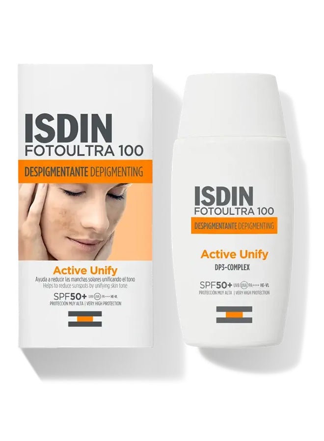 إيسدن ISDIN Foto Ultra 100 Active Sunscreen Unify Fusion Fluid No Color 50ml - Image 1