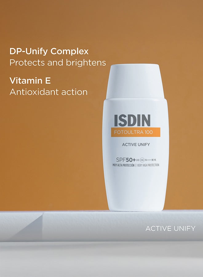 إيسدن ISDIN Foto Ultra 100 Active Sunscreen Unify Fusion Fluid No Color 50ml - Image 2