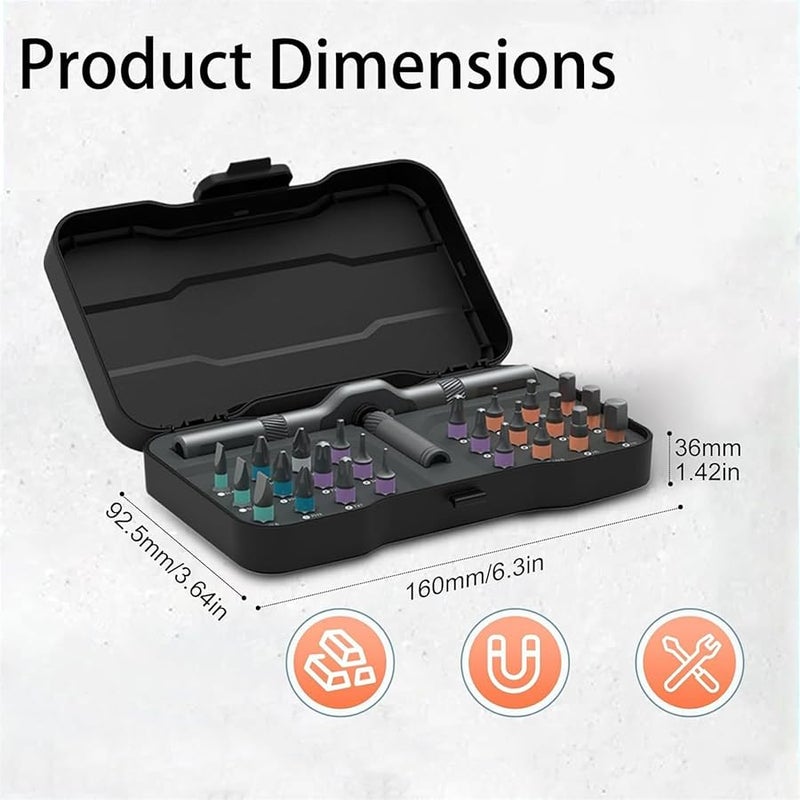 قطعتان 24 في 1 مجموعة مفك براغي مغناطيسي راتشيت متعدد الأدوات مع مقبس قابل للفصل - Image 3