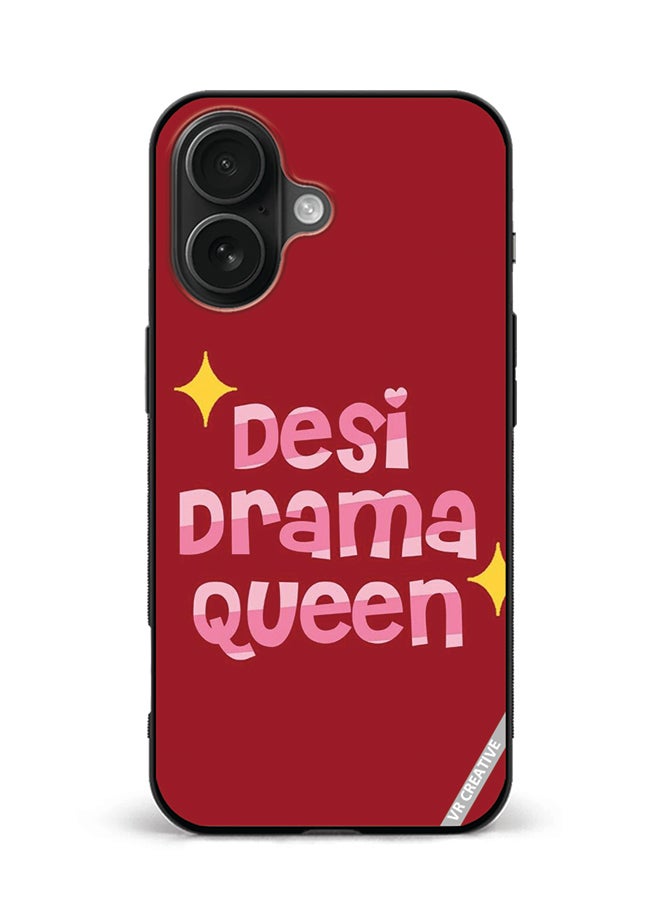 VR CREATIVE Protective Case Cover For Apple iPhone 16 Plus Desi Drama Queen Design Multicolour