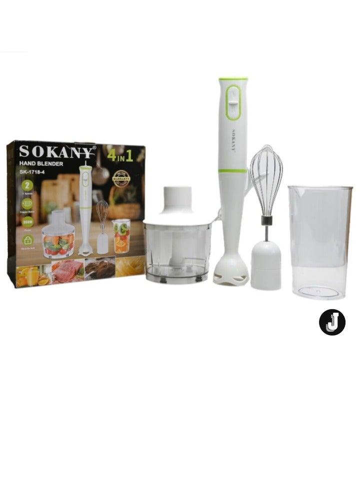 JAJEEK "NEW 4-in-1 Hand Blender & Mixer Grinder – Versatile Juicer, Smoothie Blender for Home, Office & Camping" - Image 1