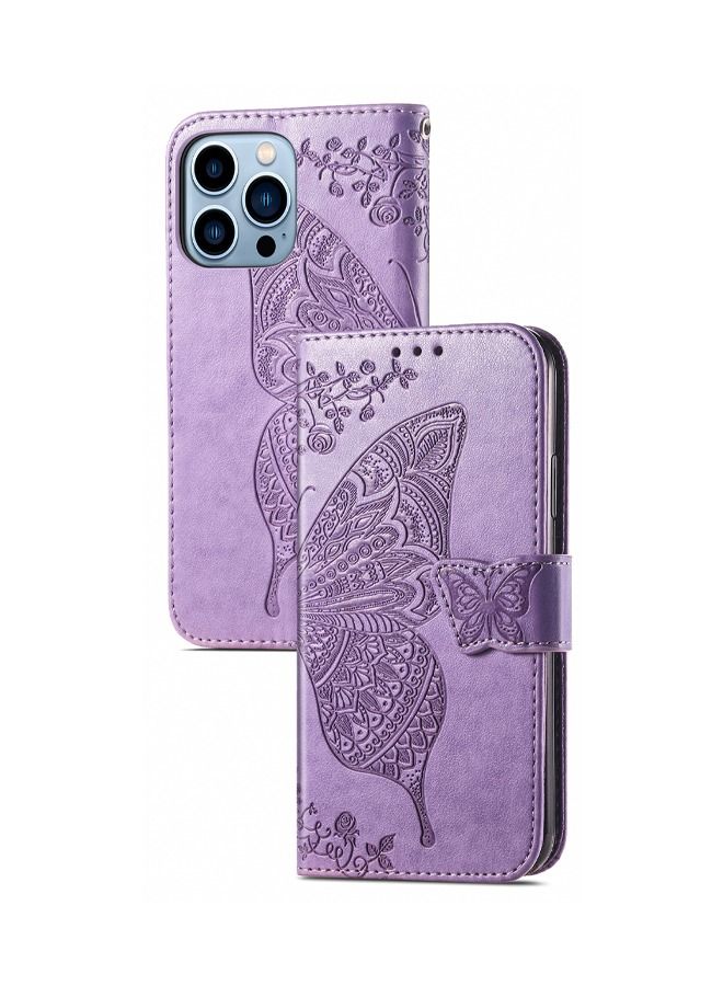 iPhone 14 Pro Max Wallet Case PU Leather Book Folding Flip Folio Case with Card Holders Kickstand Magnetic Closure Protective Cover for iPhone 14 Pro Max Purple  - Image 1