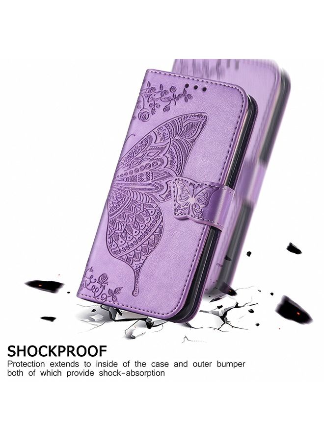 iPhone 14 Pro Max Wallet Case PU Leather Book Folding Flip Folio Case with Card Holders Kickstand Magnetic Closure Protective Cover for iPhone 14 Pro Max Purple  - Image 5