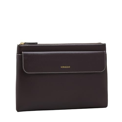 Miraggio Axel 14 Inch Laptop Sleeve With Zip Around Closure & Exterior Flap Pocket | Laptop Sleeve For Office Use (Wine) - Image 3