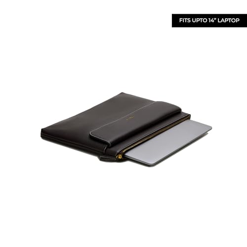Miraggio Axel 14 Inch Laptop Sleeve With Zip Around Closure & Exterior Flap Pocket | Laptop Sleeve For Office Use (Wine) - Image 2