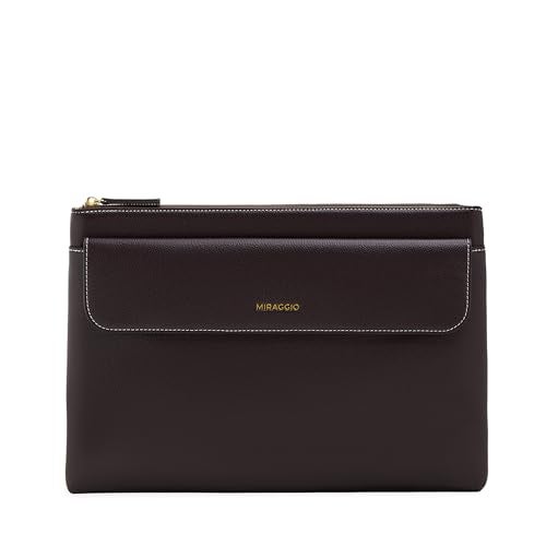 Miraggio Axel 14 Inch Laptop Sleeve With Zip Around Closure & Exterior Flap Pocket | Laptop Sleeve For Office Use (Wine) - Image 1
