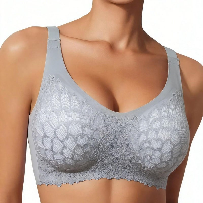 حمالة صدر نسائية بدون أسلاك دانتيل مكبّرة مريحة - Image 4