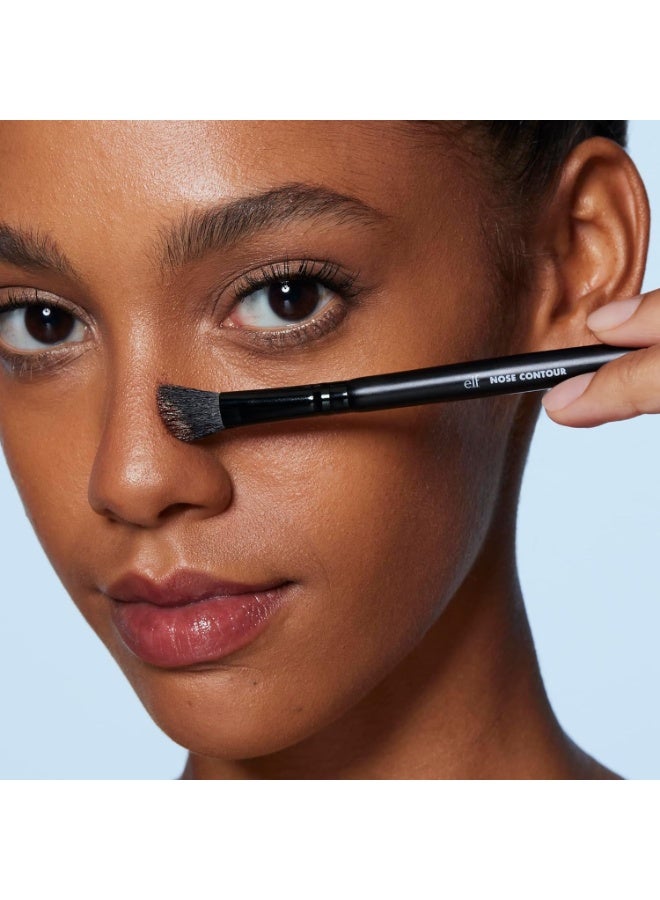 إلف فرشاة تحديد الأنف من إيلف، فرشاة مكياج ثنائية الأطراف لتحديد الوجه، ناعمة ومائلة، أطراف رقيقة، شعيرات صناعية خالية من القسوة - Image 4