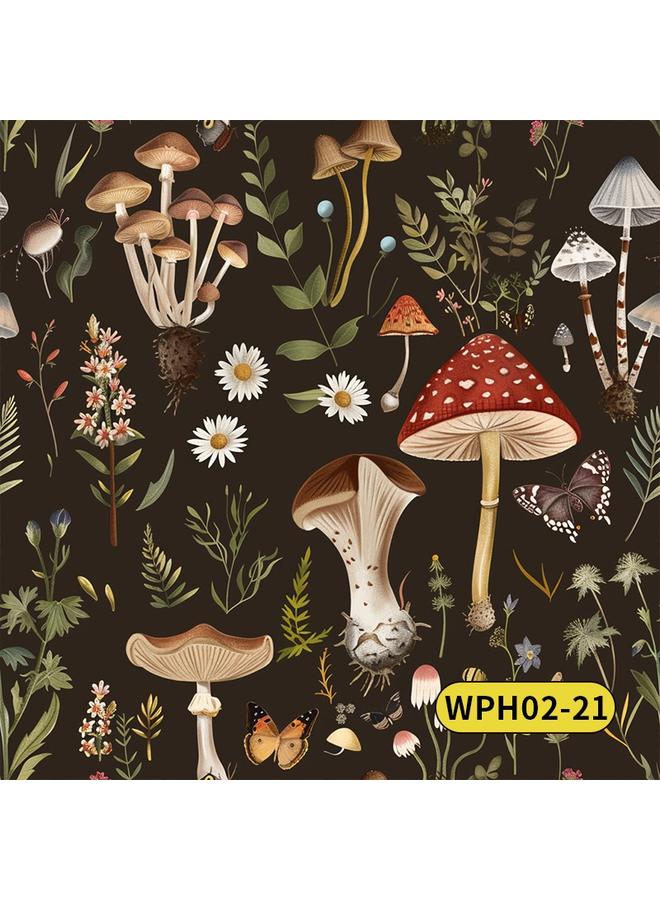 Bluejw Retro Plant Flower Wallpaper TV Background Wall High-end Furniture Stickers Refurb Stickers Thickened Wallpaper - Image 1