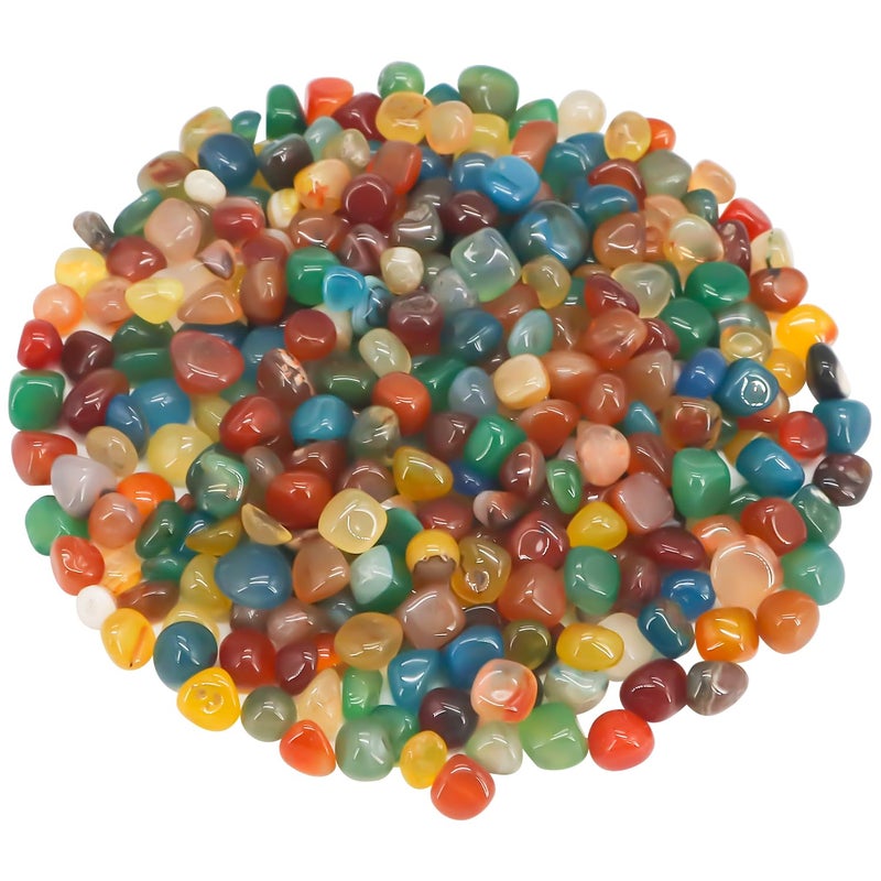 Virekm Landscaping Pebbles, River Rocks Decorative Ornamental Pebbles Garden Landscaping Stones, DIY Smoothed Rocks for Potted Plant Resin Art Vase Fillers Aquarium Gravel Rocks (1 Pound, Colorful) - Image 1