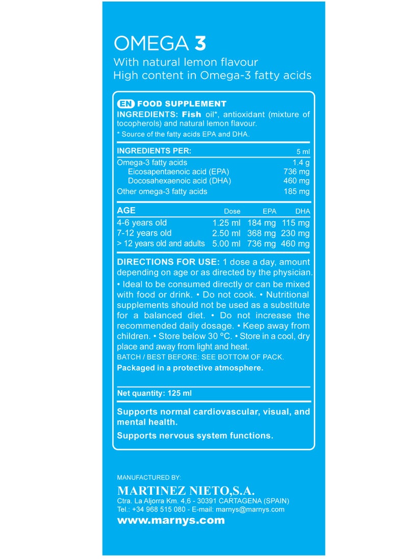 MARNYS Marnys Omega 3 - 125ml  - Image 3