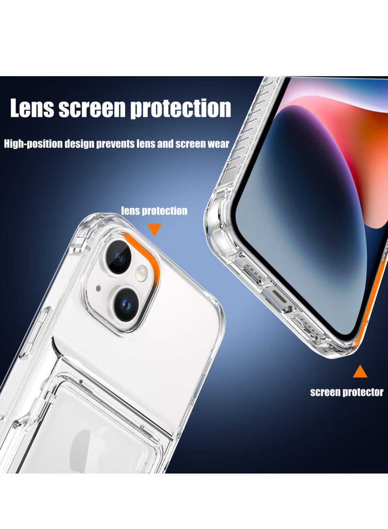GULFLINK Transparent Wallet Case For iPhone 15 Plus 6.7 inch Hardback with Built-in Card Slot Holder  - Image 3