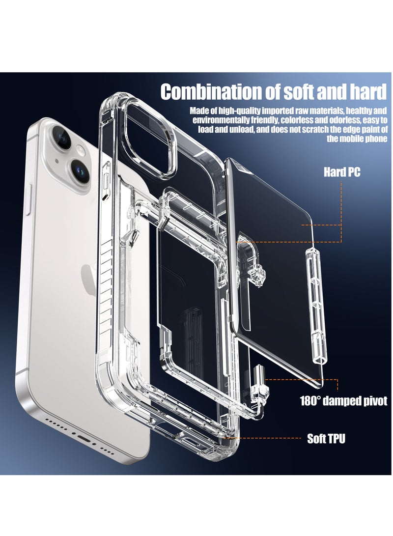 GULFLINK Transparent Wallet Case For iPhone 15 Plus 6.7 inch Hardback with Built-in Card Slot Holder  - Image 5