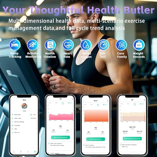 Anarow Smart Ring for Men Women – Fitness Tracker Ring with Heart Rate, SpO2, Blood Pressure, Sleep Monitoring, Step & Calorie Counter, No Subscription Fee, iOS & Android Compatible (Black, 12) - Image 3