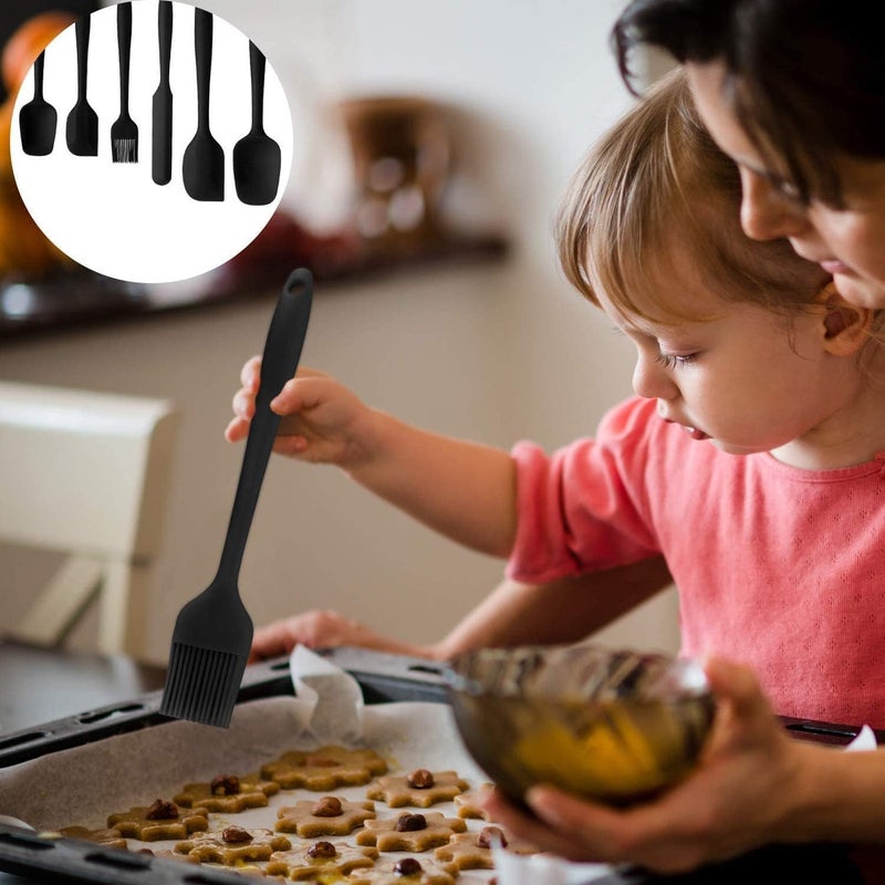 UREVO 6 Piece Silicone Spatula Set - Non-Stick Rubber Kitchen Utensils for Cooking, Baking, and Mixing - Image 4