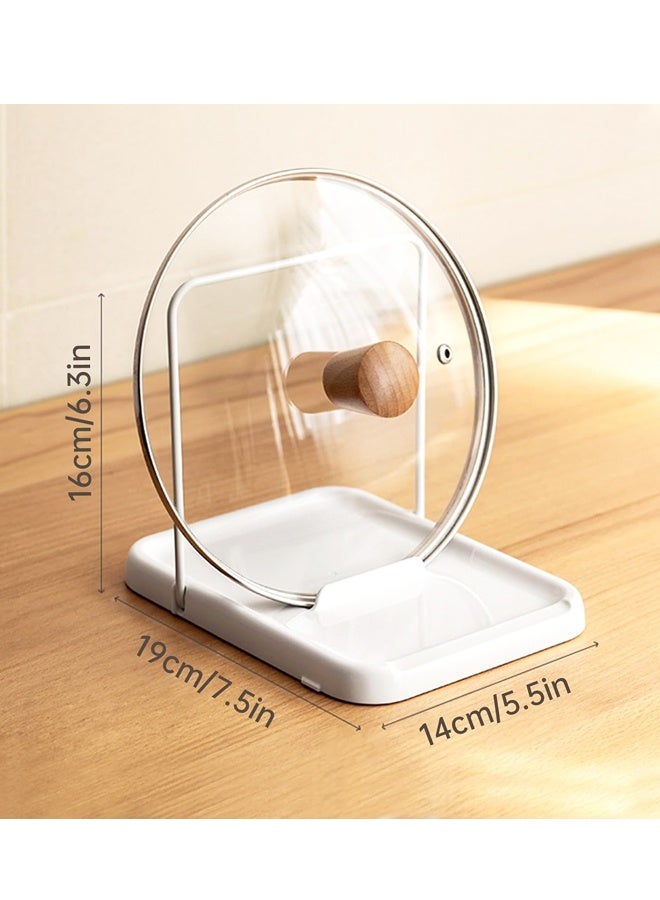 Foldable Pot Lid Holder Multifunctional Kitchen Organizer White - Image 2