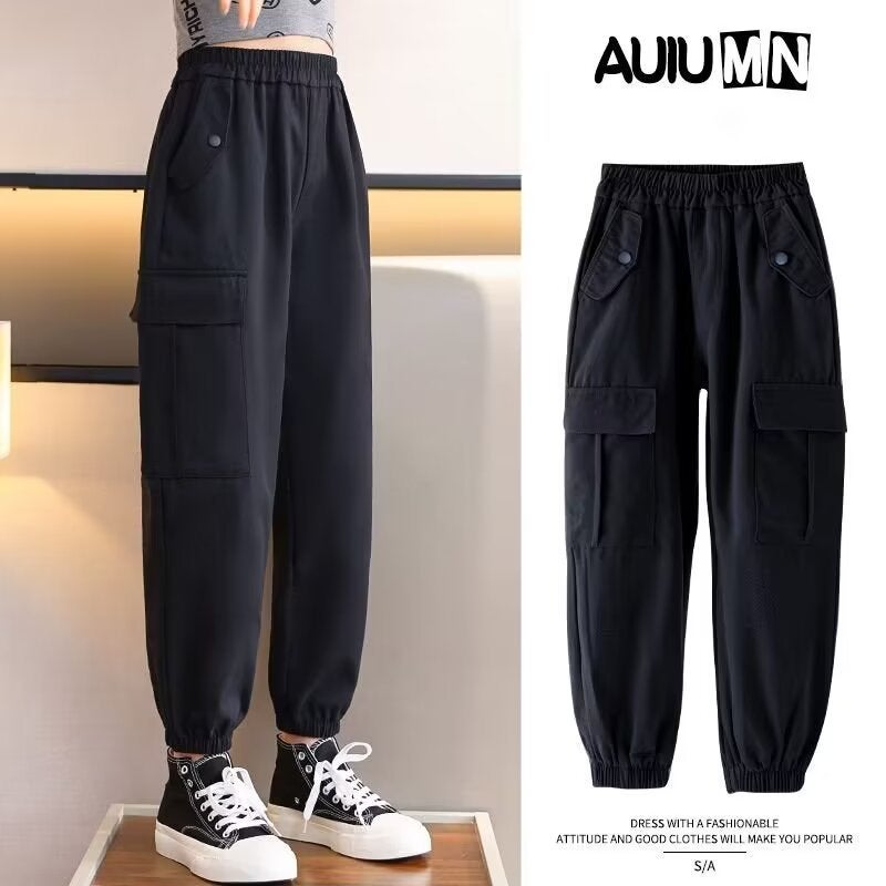 Girls' Pants Summer Style Children'S Straight Loose Thin Casual Wide-Leg Pants For Older Children - Image 1