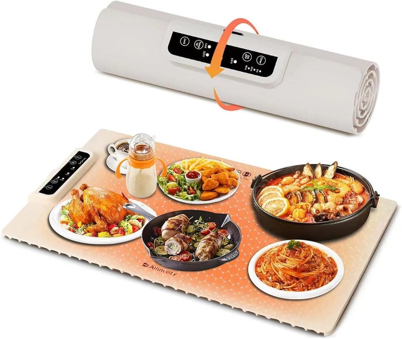 Deoxys Electric Warming Tray with Adjustable TemperatureNew Upgrade Electric Heating Tray Foldable Food Warmer Fast Heating Electric Warming Hot Plate Trays for Buffets Party to Keep Food Warm - Image 1