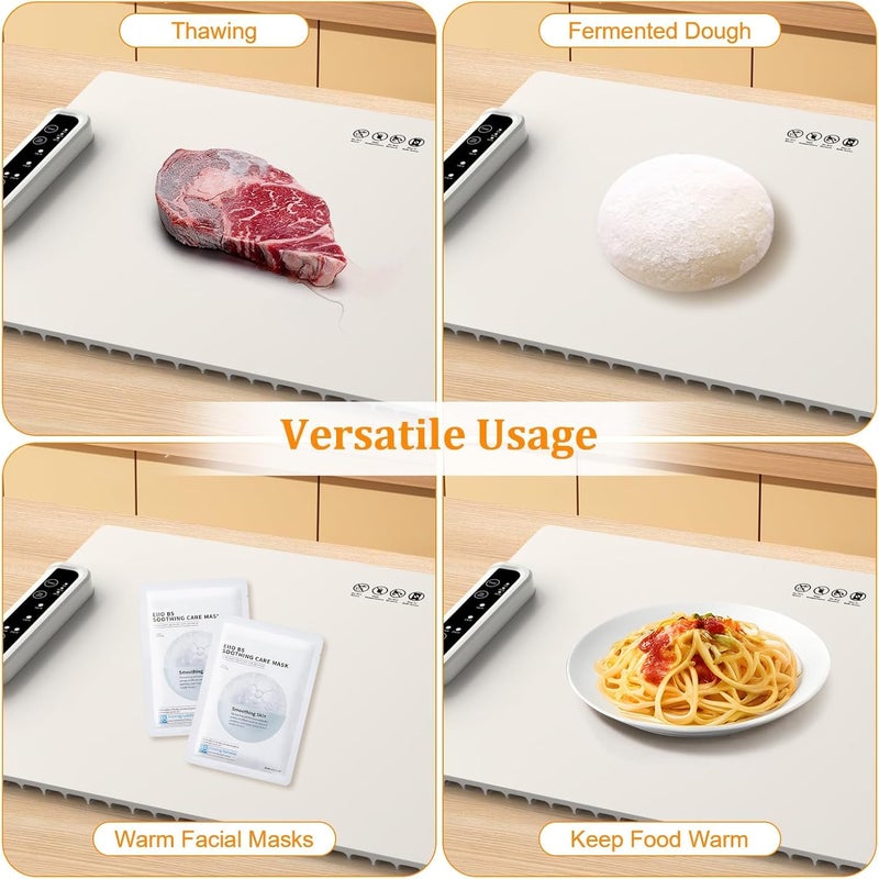 Deoxys Electric Warming Tray with Adjustable TemperatureNew Upgrade Electric Heating Tray Foldable Food Warmer Fast Heating Electric Warming Hot Plate Trays for Buffets Party to Keep Food Warm - Image 5
