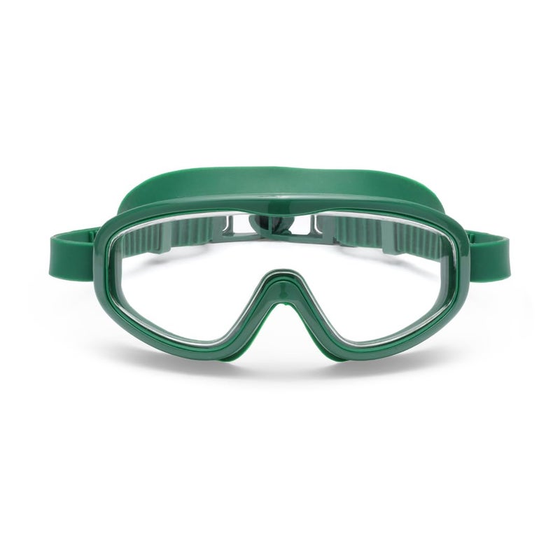 Petites Pommes Kid Goggles for Swimming Ages 38 Lightweight Silicone AntiFog Wide Lens Retro Design Child Swim Goggles Adjustable Straps HairSafe Buckle Cotton Pouch Included Oxford Green - Image 2