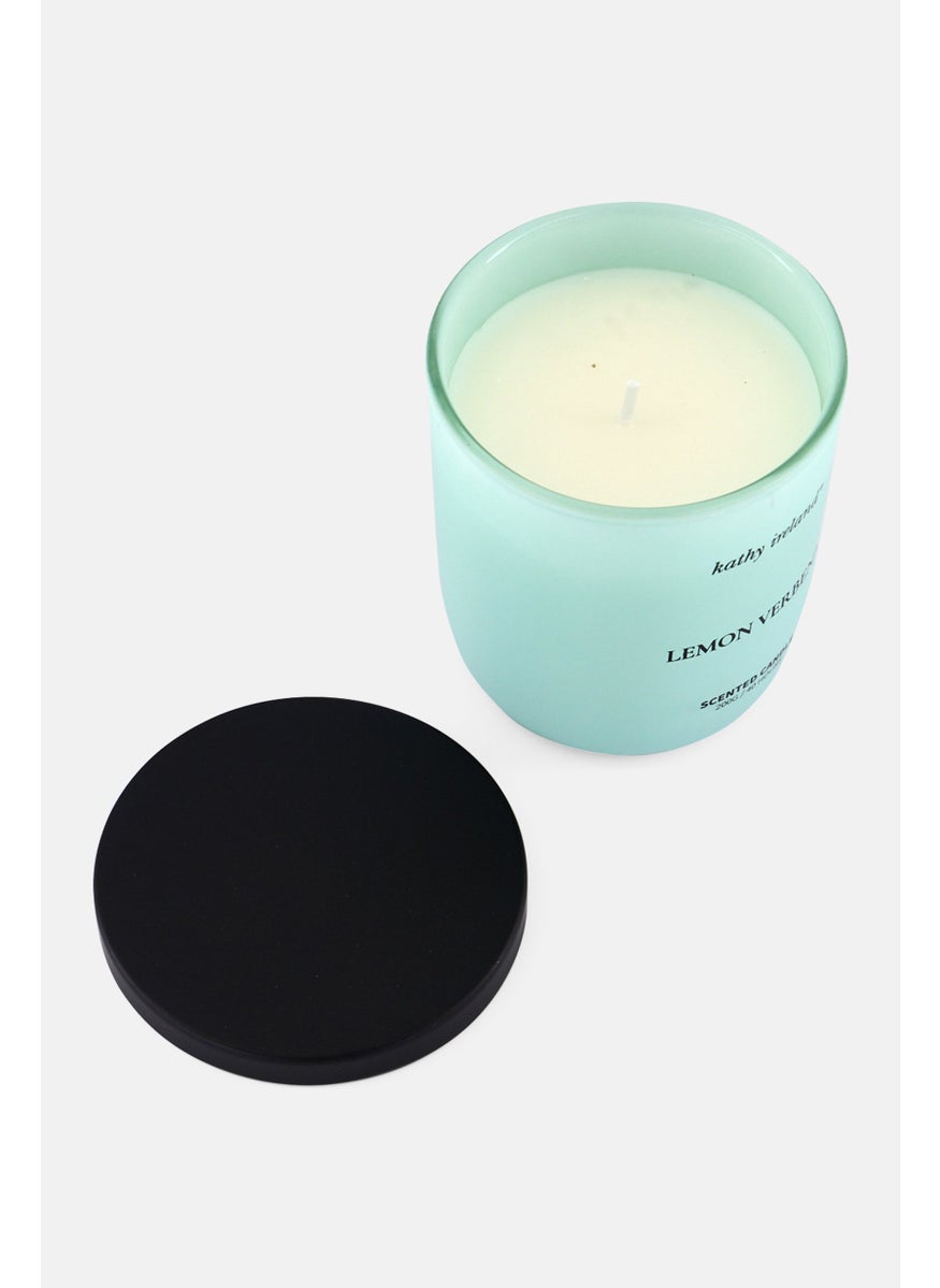 Kathy Ireland Lemon Verbena Highly Scented Candle 200g, Pastel Green  - Image 3