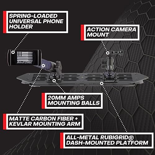 Bulletpoint RubiGrid Dash Mount Platform Phone Holder for 2018-2023 Wrangler JL (NOT 4xe) + 2020-2023 Gladiator - Jeep Compatible Multi-Device Mount - Image 3