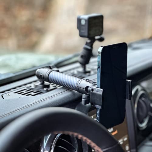 Bulletpoint RubiGrid Dash Mount Platform Phone Holder for 2018-2023 Wrangler JL (NOT 4xe) + 2020-2023 Gladiator - Jeep Compatible Multi-Device Mount - Image 2