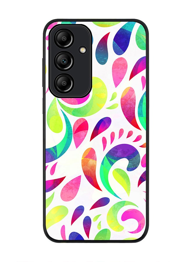 Stylizedd Rugged Black Edge Case for Samsung Galaxy A35, Slim fit Soft Case Flexible Rubber Edges Anti Drop TPU Gel Thin Cover -  Floral Blast - Image 1