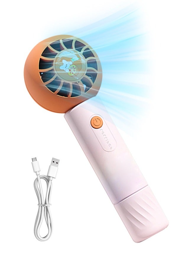 Loquat Mini Fan Rechargeable Handheld Fan With 3 Adjustment Portable Outdoor Cooling Device Noise Reduction Long Life Suitable For Outdoor, Home, Office 52×146mm - Image 1
