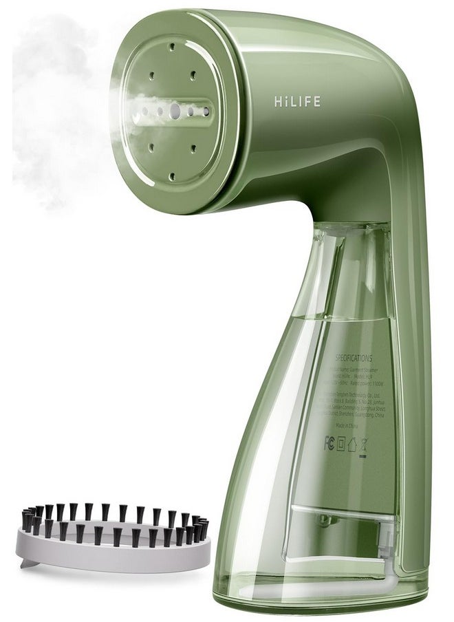 HiLife HiLIFE Steamer for Clothes, 1100W Clothes Steamer with Large 300ml Tank, Handheld Clothing Steamer, Fabric Wrinkle Remover, Portable & Compact Travel Size Garment Steamer ONLY FOR 120V (Green)  - Image 1
