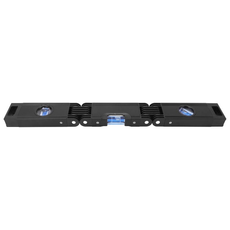 Foldable Magnetic Level 3 Sections Aluminum Alloy Flexible Multi Angle Tool Black - Image 4