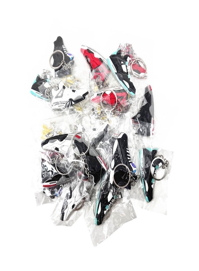 TSY TOOL 20 Pcs of Random Mini Retro Collectible 2D Sneaker Keychains - Rubber Shoe Key Chains for Party Favors, Goodie Bags, Collectors, Mystery Prizes & Sneakerhead Gifts - Image 3