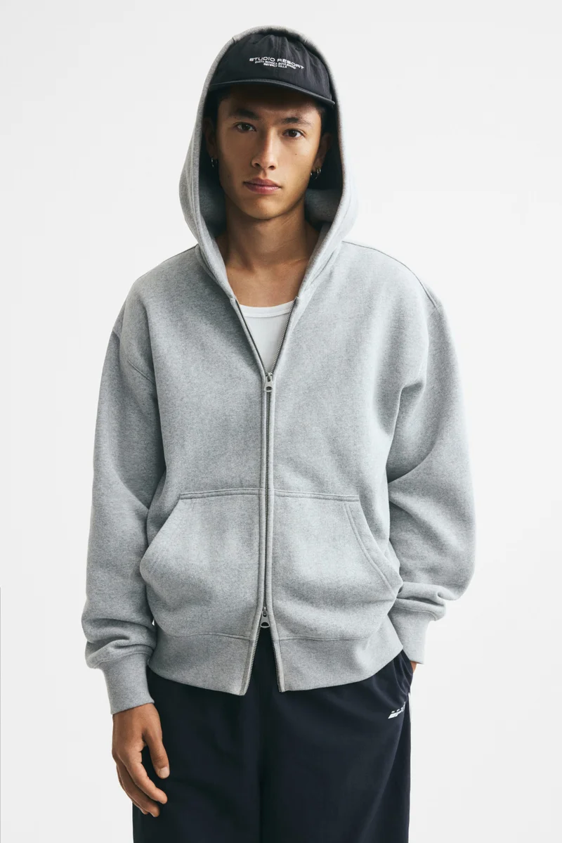 Relaxed Fit Zip-through hoodie