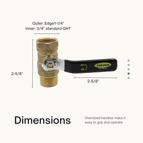 Fairview Industrial-Grade Garden Hose Straight Shut-Off Valve - Image 5