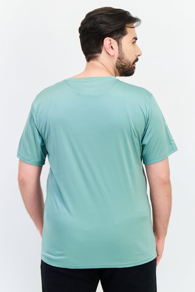 RBX Men Dri-Fit Short Sleeve Training T Shirt, Sage Green  - Image 3