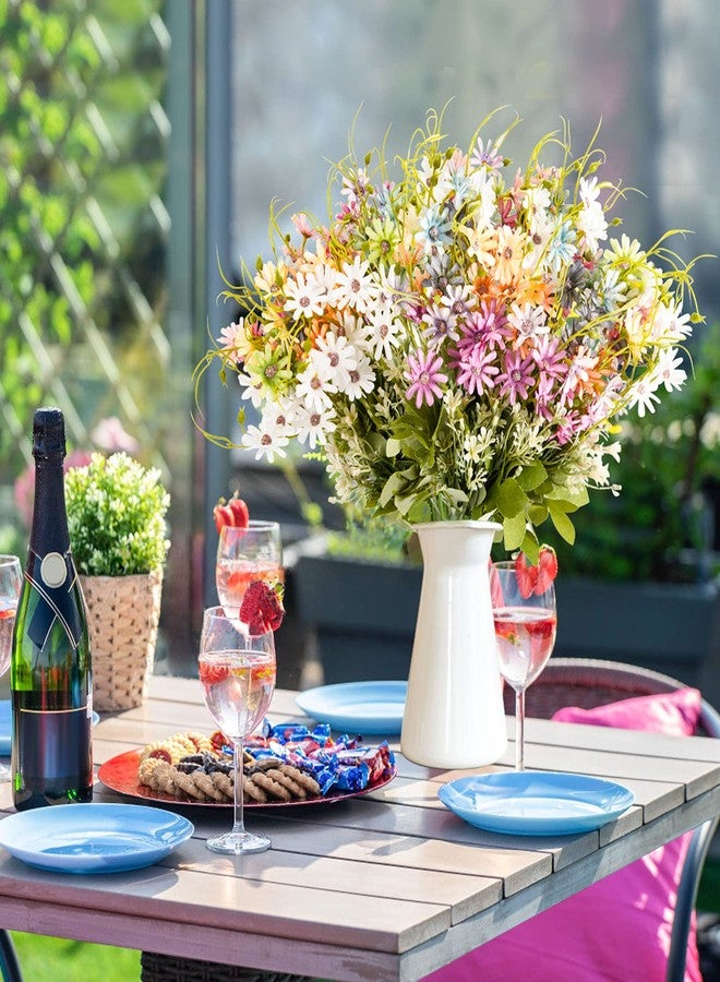 AUMVEYI 6 Bundles Wildflowers Artificial Flowers Outdoor Fake Daisy UV Resistant Silk Wild Flower Bouquets Bulk Faux Plants Plastic Greenery for Decoration vase Floral Arrangements Home Décor - Image 2