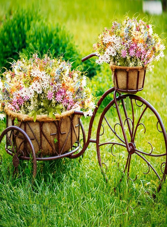 AUMVEYI 6 Bundles Wildflowers Artificial Flowers Outdoor Fake Daisy UV Resistant Silk Wild Flower Bouquets Bulk Faux Plants Plastic Greenery for Decoration vase Floral Arrangements Home Décor - Image 4
